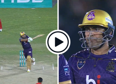 Watch: Umar Akmal smashes 17 runs in first four balls to kick off extraordinary 300-plus strike rate PSL cameo