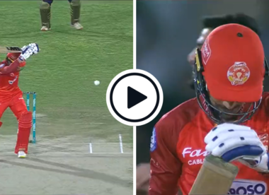 Watch: Rahmanullah Gurbaz bizarrely pads up to Naseem Shah, goes lbw with ball hitting top of middle
