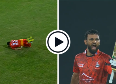 Watch: Hassan Ali, Asif Ali put down simple chances, Fakhar Zaman goes on to blitz PSL century