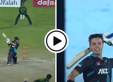 Watch: Mark Chapman hits one of all time great T20 tons in series-levelling chase against Pakistan