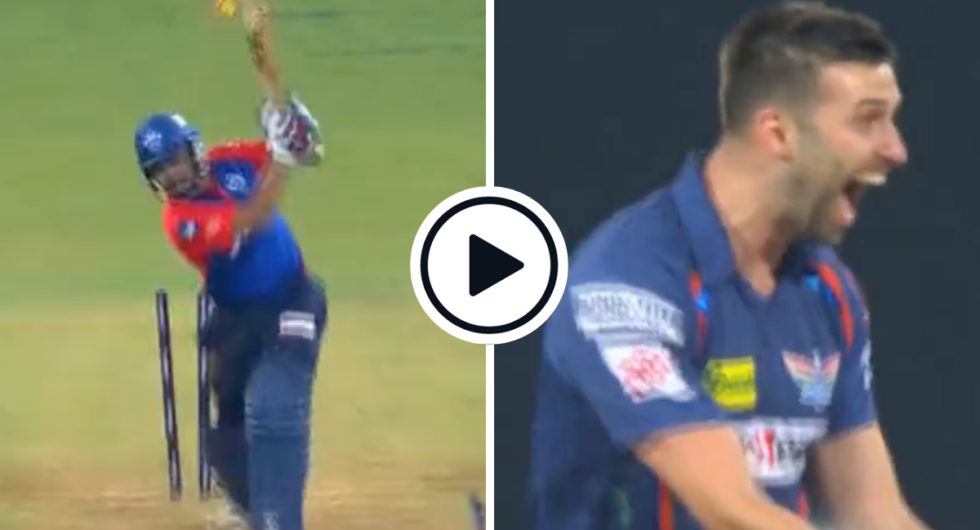 Watch Mark Wood take two-in-two against Delhi Capitals