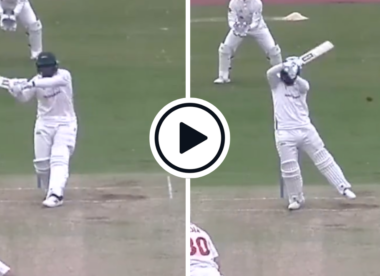 Watch: Rehan Ahmed smashes extraordinary helicopter pull shot through mid-on to bring up half-century in County Championship
