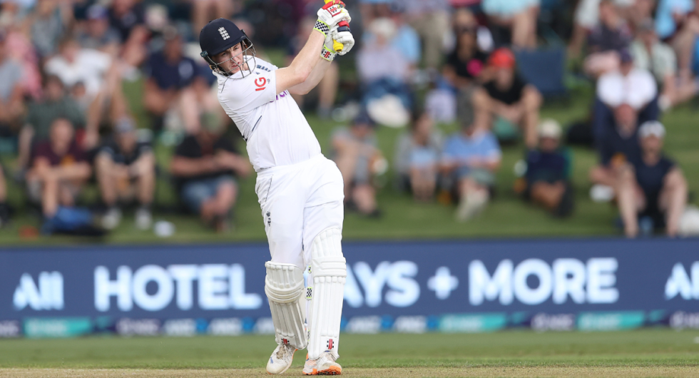 Harry Brook of England bats during day one of the First Test match in the series