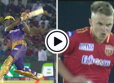 Watch: Andre Russell smashes 92 metre six, hits back-to-back boundaries, Sam Curran strikes back with perfect response