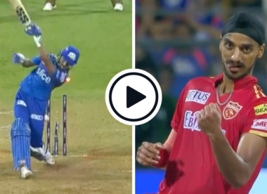 Watch: Arshdeep Singh snaps middle stump twice in consecutive deliveries, cleans up Mumbai Indians with scorching final over