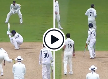 Watch: Hassan Ali tries to leave, picks up runs with bizarre periscope shot deflection in the County Championship