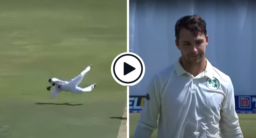 Dhananjaya de Silva produced a magnificent catch to end Campher's special knock