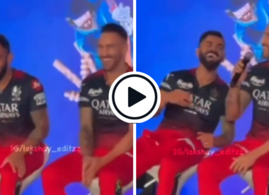 Watch: 'No cup this year' – Faf du Plessis hilariously mixes up RCB slogan, leaves Virat Kohli in splits