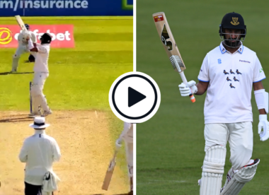 Watch: Cheteshwar Pujara arches back to uppercut six en route to yet another Sussex hundred in first innings as captain