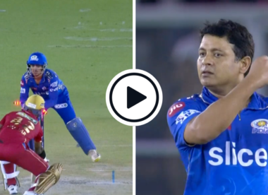Watch: Chawla gets clattered over his head for four, has Dhawan stumped next ball with vicious googly