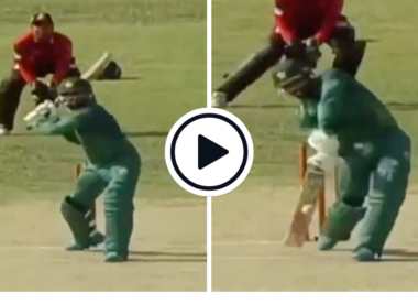 Watch: Asif Ali smashes four consecutive sixes off Haris Rauf in T10 exhibition match