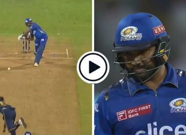Watch: Rohit wins the battle against Shami, smashes six over cover after backing away outside leg-stump