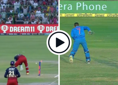 Watch: RCB keeper Anuj Rawat does an MS Dhoni, runs out R Ashwin with no-look, between-the-legs flick