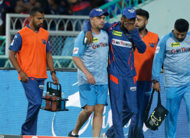 KL Rahul refuses stretcher, walks off field in pain after pulling up chasing ball to boundary