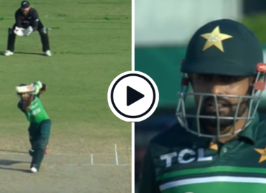 Watch: Babar Azam drills picture-perfect straight drive in record-breaking innings against New Zealand