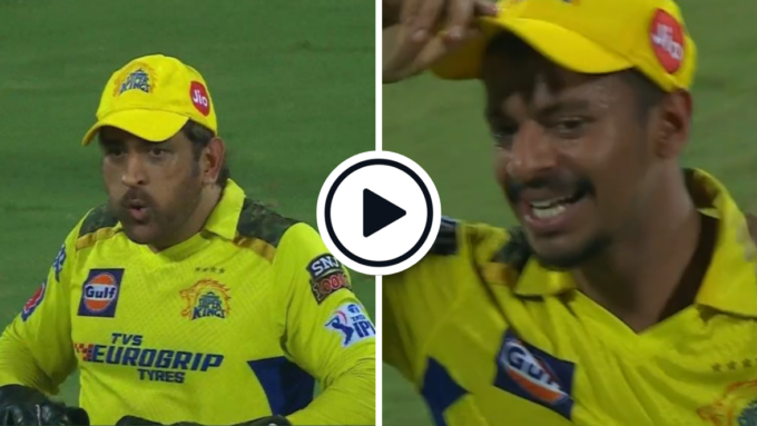 Watch: MS Dhoni helps calm uncapped CSK substitute after misfield, same fielder delivers clutch run out moments later