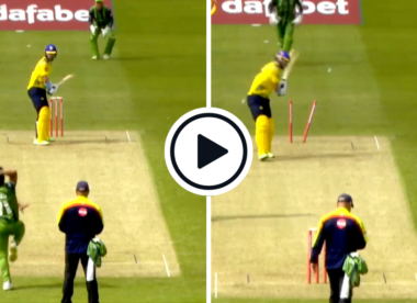 Watch: Naseem Shah detonates South Africa international Wayne Parnell's middle stump in sensational T20 Blast death over