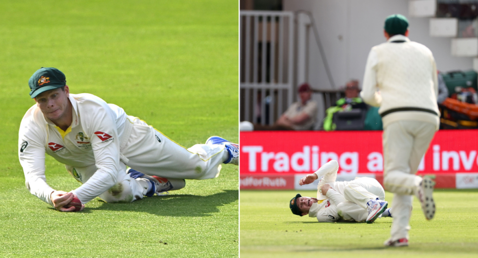 Steve Smith caught Joe Root on day two of the Lord's Ashes Test, but there was a debate over the legitimacy of the grab