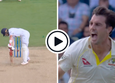 Watch: Pat Cummins produces perfect in-swinging yorker to dismiss Ollie Pope