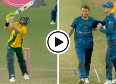 Watch: Shaheen Afridi smashes Zaman Khan for six, gets bounced out in T20 Blast battle of Pakistan speedsters
