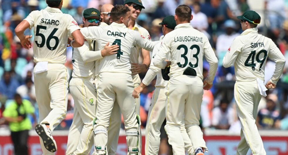 Australia squad celebrating their win over India