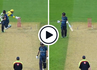 Watch: Juggle, swipe, out – Haider Ali wanders out of crease, gets stumped in bizarre fashion