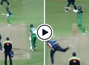 Watch: Rehan Ahmed carves ridiculous, two-feet-off-the-floor upper-cut on first ball of explosive T20 Blast cameo