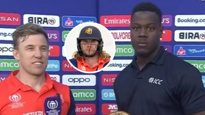 Netherlands cricketer defends Carlos Brathwaite after unhappy presentation screenshot goes viral