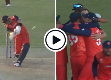 Watch: Logan van Beek smashes 30 off six, takes two wickets in all-time great Super Over performance