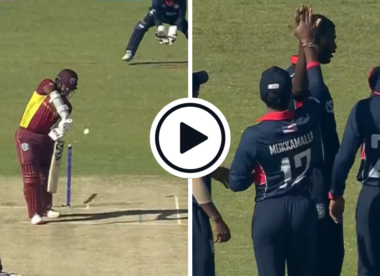Watch: USA quick uproots Kyle Mayers' middle stump with vicious inswinger to leave West Indies 14-2 in World Cup Qualifier