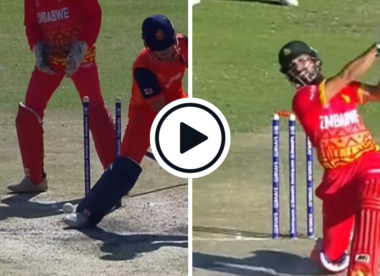 Watch: Sikandar Raza blitzes 54-ball hundred, snares four-for in stunning World Cup Qualifier all-round show