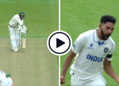 Watch: Mohammed Siraj nicks off Usman Khawaja with seaming new-ball beauty in electric World Test Championship final start