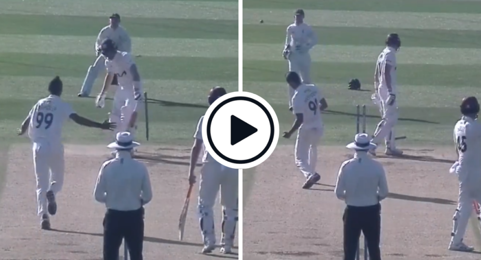 Watch: Arshdeep Sigh sends Smith's off stump cartwheeling in County Cricket debut