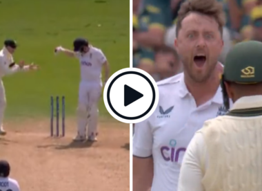 Watch: The Steve Smith reaction to Harry Brook that's been compared to Robinson's Khawaja send-off