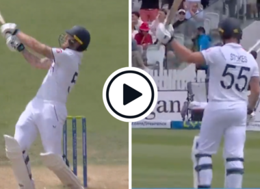 Watch: Ben Stokes reaches century with third six in a row off Cam Green