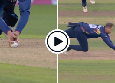 Watch: Out or not out? Matt Critchley's caught and bowled gets overturned, sparks 'finger underneath ball' debate