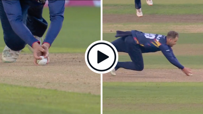 Watch: Out or not out? Matt Critchley's caught and bowled gets overturned, sparks 'finger underneath ball' debate