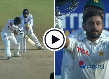 Watch: Saud Shakeel cuts for four to bring up maiden Test double century to cap incredible start to Pakistan career | SL vs PAK