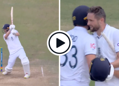 Watch: Chris Woakes carves Mitchell Starc for four in match-winning innings to keep the Ashes alive | Ashes 2023