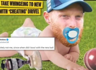 'Definitely not me' - Ben Stokes' hilarious reply to 'Crybabies' Aussie newspaper front page
