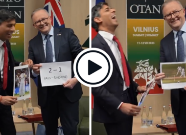 Watch: ’Didn‘t bring my sandpaper’ – Rishi Sunak, Anthony Albanese engage in cheeky Ashes banter at NATO summit