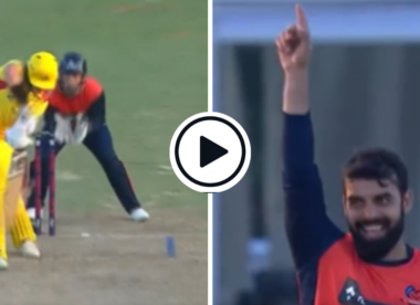 Watch: Shadab Khan leaves Santner clueless with googly that spins away to rattle off-stump