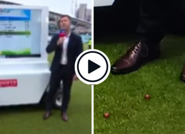 Watch: Ricky Ponting visibly annoyed after being hit by grapes thrown from crowd on live TV | Ashes 2023