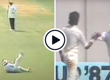 Watch: 38-year-old Sunil Gavaskar takes left-handed diving catch in farewell World Cup