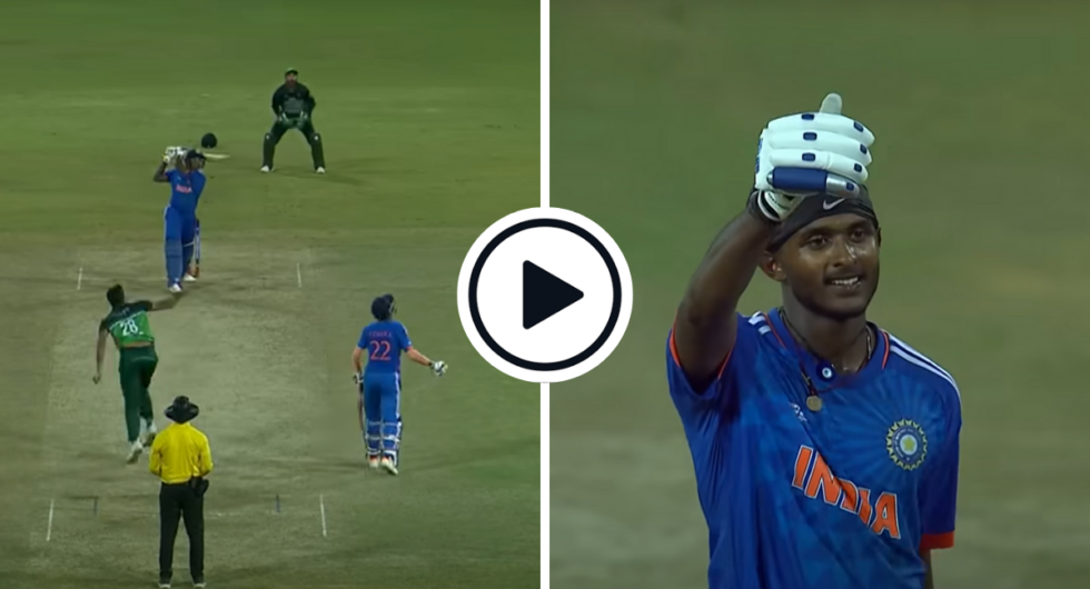 Watch: Sai Sudarshan Smashes Two Sixes In Two Balls To Bring Up Century And  Seal Thumping Win Over Pakistan | Emerging Teams Asia Cup