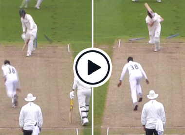 Watch: Mohammad Abbas sends stumps flying in spectacular fashion twice in consecutive County Championship overs