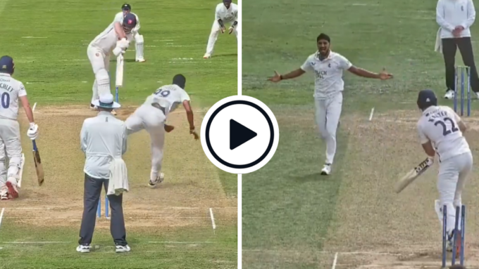Watch: Arshdeep Singh swings then seams ball back in drastically to hit middle stump in County Championship