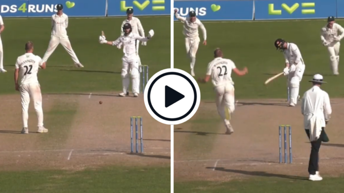 Watch: Bowler cops five-run penalty for 'dangerous' throw, bowls batter for 98 one ball later in tense County Championship finish