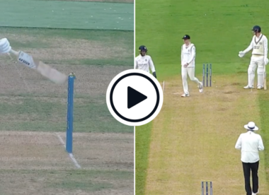 Watch: Toby Roland-Jones smashes six, knocks off bails in follow through to cap off extraordinary 22-wicket County Championship day