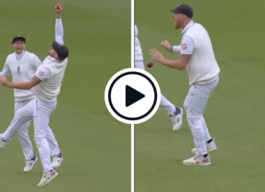 Watch: Ben Stokes drops Steve Smith at leg-slip as thigh knocks ball out of hand moments before celebration | Ashes 2023